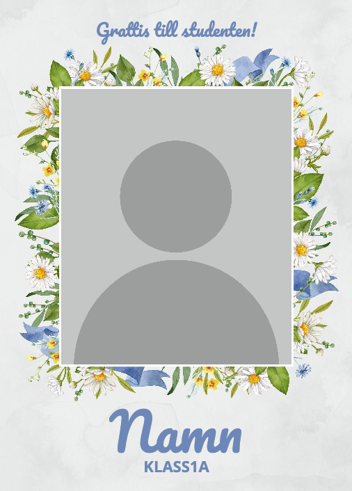 Studentskylt "Blommor"